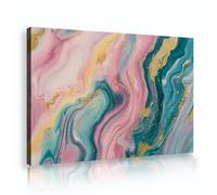 Arte abstracto en la pared mural rosa azul verdoso dorado con purpurina imágenes modernas de mármol fluido grandes impresiones en lienzo obras de arte para la decor del comedor y la cocina 30x45cm
