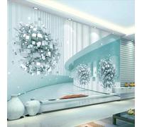 Arte Abstracto Extensión Del Espacio Fresco Arquitectura 3D Papel Pintado Tapiz Textura de Seda Oficina Comedor Sofá Dormitorio Sala Estar TV Fondo Pantalla-430cm×300cm