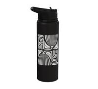 Arte Abstracto Floral Línea. Moderno Geométrico Minimal Stainless Steel Insulated Water Bottle