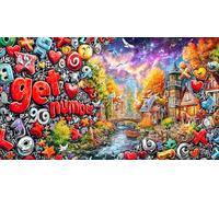 Arte Abstracto-Grafiti Rompecabezas para Adultos: 1000 Piezas de Cartón Reciclado para Decoración 38x52cm/1000pcs