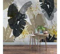Arte Abstracto Simple Dibujado A Mano Planta Hoja 3D Papel Pintado Pared Fácil Instalación Oficina Sala Estar Sofá Dormitorio TV Fondos Decoración-200cm×140cm