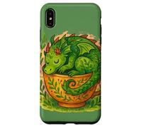 Arte Acogedor a la Hora del té con Forma de dragón Siestas en Taza de té de Cottagecore Carcasa para iPhone XS MAX