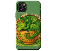 Arte Acogedor a la Hora del té con Forma de dragón Siestas en Taza de té de Cottagecore Carcasa para iPhone 11 Pro MAX