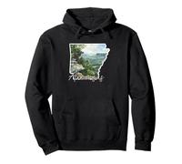 Arte Acuarela de Paisaje Natural de Arkansas Sudadera con Capucha