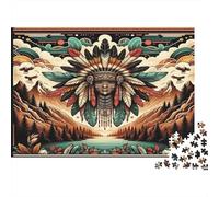 Arte Africano Rompecabezas El último mohicano Rompecabezas Juego De Habilidad para Toda La Familia 1000pcs (75x50cm)