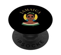 Arte Afro jamaicano Girl Pride PopSockets PopGrip Adhesivo