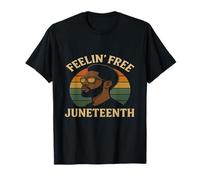 Arte afrovintage Feelin' Free Juneteenth Camiseta
