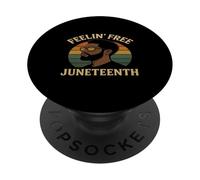 Arte afrovintage Feelin' Free Juneteenth PopSockets PopGrip Adhesivo