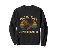 Arte afrovintage Feelin' Free Juneteenth Sudadera