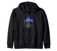 Arte al Aire Libre del Cielo Nocturno de la Flor de lis de exploración artística Sudadera con Capucha