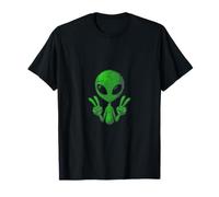 Arte Alien Signo de Paz OVNI Camiseta