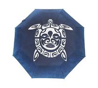 Arte Animales Adorables Tortugas Marinas Paraguas Plegable Automático Paraguas de Viaje Mujer Niño Niña Protección UV Resistencia Viento Impermeable
