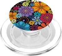 Arte Bohemio Hippie del Poder de la Flor del Arco Iris PopSockets PopGrip para MagSafe