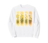 Arte Botánico Acuarela Flores Amarillas Vintage Sudadera