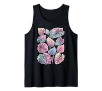 Arte botánico de ensueño con Hojas de filodendro Pastel para Amantes de Las Plantas Camiseta sin Mangas