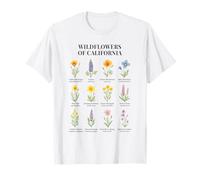Arte botánico de flores silvestres de California con estilo vintage Camiseta