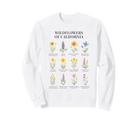 Arte botánico de Flores Silvestres de California con Estilo Vintage Sudadera