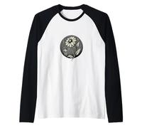 Arte botánico melancólico Triste de Flores marchitas Camiseta Manga Raglan