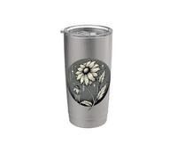 Arte botánico melancólico triste de flores marchitas Vaso térmico de acero inoxidable de doble pared
