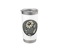 Arte botánico melancólico triste de flores marchitas Vaso térmico de acero inoxidable de doble pared