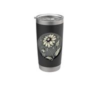 Arte botánico melancólico triste de flores marchitas Vaso térmico de acero inoxidable de doble pared