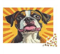 Arte Brillante Puzzle Papel Perro 1000 Piezas Adultos Entrenamiento Cerebral Puzzle Perro Papel Decoración Pared Interacción Social 52x38cm/1000pcs