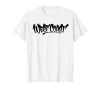 Arte Callejero con Grafiti de la Costa Oeste, Estilo a Mano, Recuerdo Estadounidense Camiseta