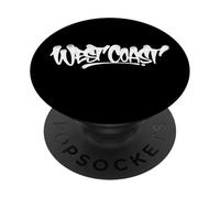 Arte Callejero con Grafiti de la Costa Oeste, Estilo a Mano, Recuerdo Estadounidense PopSockets PopGrip Adhesivo