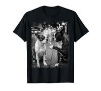 Arte Callejero de Perro Fumador de Boston Terrier Camiseta