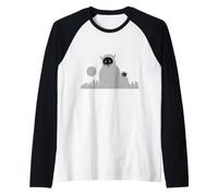 Arte Callejero de Skyline Monster Camiseta Manga Raglan