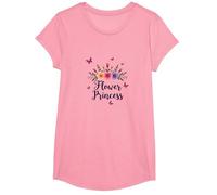 Arte caprichoso de Las Mariposas Florales de la Princesa de Las Flores Camiseta, Niñas, Rosado, Pequeña