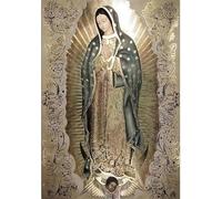 Arte católico de la Virgen de Guadalupe, lienzo para pared, decoración religiosa retro, póster de la Virgen de Guadalupe para el hogar (80x120cm/sin marco)