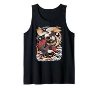 Arte Chino Águila Calva Yin y Yang Águilas Calvas Camiseta sin Mangas