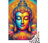 Arte Colorido Buda Puzzle de Papel 1000 Piezas Mindfulness Rompecabezas Adulto decoración Pared Educativo 70x50cm/1000pcs