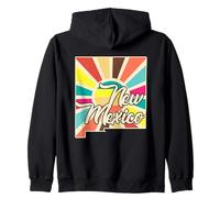 Arte Colorido de Orgullo de Nuevo México con Sol Radiante Sudadera con Capucha