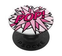 Arte cómico Pop Rosa Moderno Divertido diseño Retro PopSockets PopGrip Adhesivo