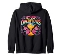 Arte con cáliz arcoíris de My Cup Overflows Sudadera con Capucha