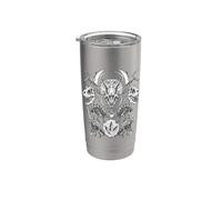 Arte con fósiles de esqueletos de dinosaurios Vaso térmico de acero inoxidable de doble pared