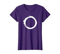 Arte con Pincel Circular Zen Enso Camiseta, Mujer, Morado, M