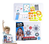 Arte con | Tableta de dibujo 3D a | Kit creativo para pintura con plantillas - Materiales para bricolaje multifuncionales para casa, escuela al aire libre, actividades familiares, cumpleaños