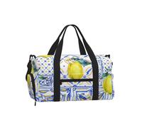 Arte con Tinta Azul limón,Bolso Deportivo Bandolera de Mano, Bolsa de Deporte, Bolsa de Viaje de Gran Capacidad para Mujeres y Hombres.
