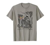 Arte Coreano Tigre y urraca Vintage Coreano Minhwa Camiseta