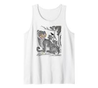 Arte Coreano Tigre y urraca Vintage Coreano Minhwa Camiseta sin Mangas