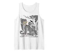Arte Coreano Tigre y urraca Vintage Coreano Minhwa Camiseta sin Mangas