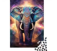Arte cósmico del Elefante Rompecabezas 1000 Piezas Adultos Juego Difícil Navidad Regalo DIY Papel Decoración Familiar 52x38cm/1000pcs
