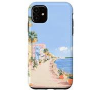 Arte costero Pastel del Paseo SC Battery Promenade, A Charleston Carcasa para iPhone 11