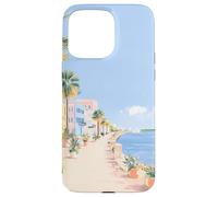Arte costero Pastel del Paseo SC Battery Promenade, A Charleston Carcasa para iPhone 15 Pro MAX