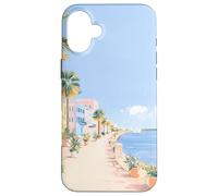 Arte costero Pastel del Paseo SC Battery Promenade, A Charleston Carcasa para iPhone 16 Plus