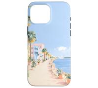 Arte costero Pastel del Paseo SC Battery Promenade, A Charleston Carcasa para iPhone 16 Pro MAX