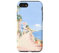 Arte costero Pastel del Paseo SC Battery Promenade, A Charleston Carcasa para iPhone SE (2020) / 7/8